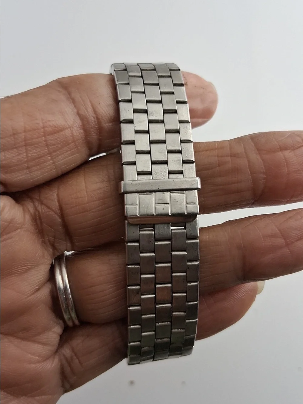 Timex Silver Stainless Steel Men's Watch with White Dial